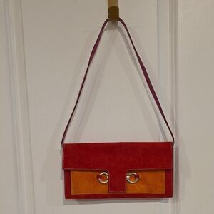 Donald J. Pliner Red and Orange Clutch